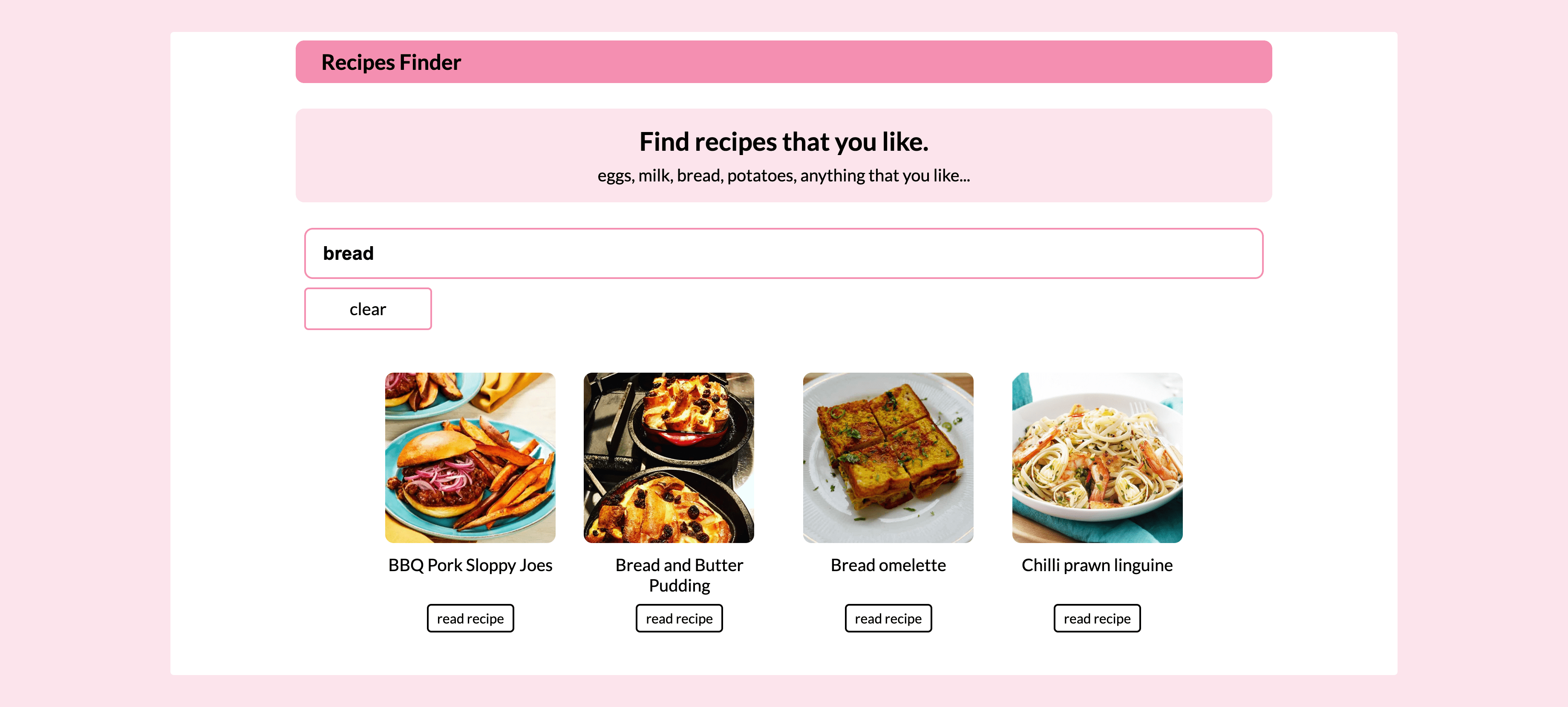 Recipes App